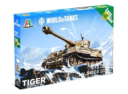 Збірна модель танка World of Tanks Pzkpfw.VI Tiger I Plastic Model Kit Italeri 34103