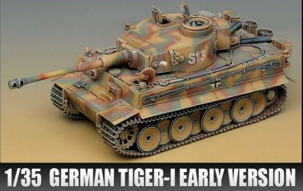 Сборная модель 1/35 танк GERMAN TIGER-I Early Production Version Academy 13239