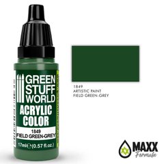 Opaque acrylic paint FIELD GREEN-GREY with a matte finish 17 ml GSW 1849