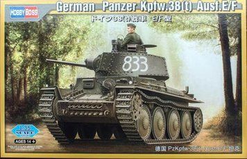 Assembled model 1:35 tank German Panzer Kpfw.38(t) Ausf.E/F Hobby Boss 80136