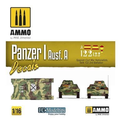 Декалі 1:16 Panzer I Ausf. A Decals Ammo Mig 8060