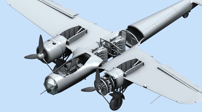 Збірна модель 1/72 літак Do 17Z-2, Бомбардувальник ВПС Фінляндії 2 Світової війни ICM 72308