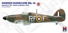 Сборная модель 1/72 Hawker Hurricane Mk.IA Squadron 303 - Battle of Britain 1940 Hobby 2000 72001