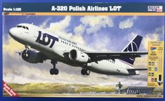 Стартовый набор для моделизма 1/125 самолет A-320 Polish Airlines 'LOT' MisterCraft F16s