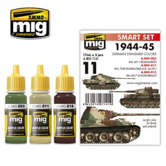 Set of acrylic paints German colors standard 1944-1945 Ammo Mig 7141