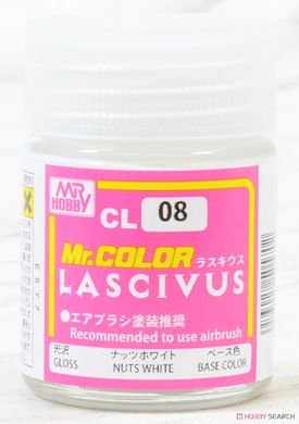 Фарба для фігур Mr. Color Lascivus (18 ml) Nuts White / Білий горіх (глянсовий) CL08 Mr.Hobby CL08