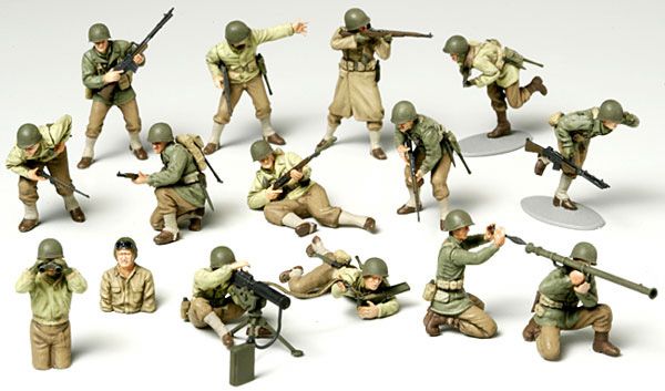 Сборная модель 1/48 комплект пехоты армии США времен Второй мировой войны Tamiya 32513