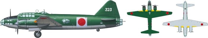 Сборная модель 1/48 самолет Mitsubishi G4M1 Model 11 Admiral Yamamoto с 17 фигурами Tamiya 61110
