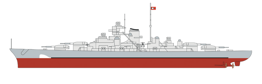 Сборная модель 1/600 линкор Бисмарк Bismarck Airfix A04204V