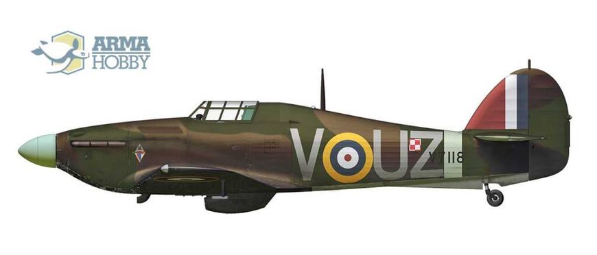 Сборная модель 1/72 Hurricane Mk I Allied Squadrons Limited Edition Arma Hobby 70024