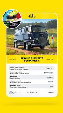Prefab model 1/24 minibus Renault Estafette Gendarmerie - Starter kit Heller 56742