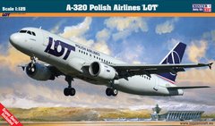 Сборная модель 1/125 самолет A-320 Polish Airlines 'LOT' MisterCraft F16