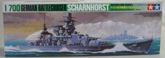 Сборная модель 1/700 немецкий линейный крейсер Scharnhorst Шарнхорст Tamiya 77518