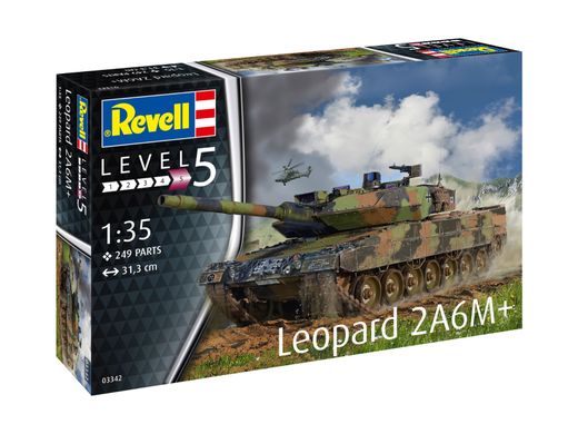 Prefab model 1/35 tank Leopard 2A6M+ Revell 03342