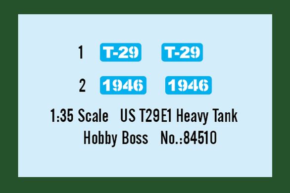 Збірна модель 1/35 американський важкий танк T29E1 HobbyBoss 84510
