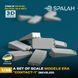 Scale model 1:35 dynamic protection "Contact-1" beveled (56 pcs.) SPALAH 13135
