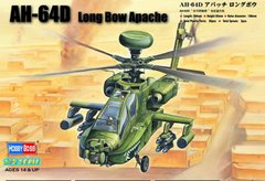 Assembled model 1/72 helicopter AH-64D Longbow Apache Hobby Boss 87219