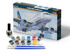 Prefab model 1/125 aircraft A-320-200 'Lufthansa' MisterCraft F08s Starter Kit