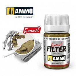 Эмалевый фильтр Охра для светлого песка FILTER (Ochre for Light Sand) Ammo Mig 1503