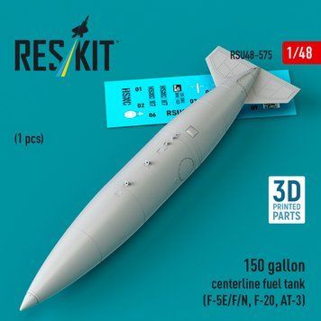 Масштабна модель 1:48 центральний паливний бак на 150 галонів (1 шт.) 3D Reskit RSU48-0575