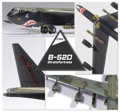 Assembled model 1/144 aircraft Boeing B-52D Stratofortress Academy 12632