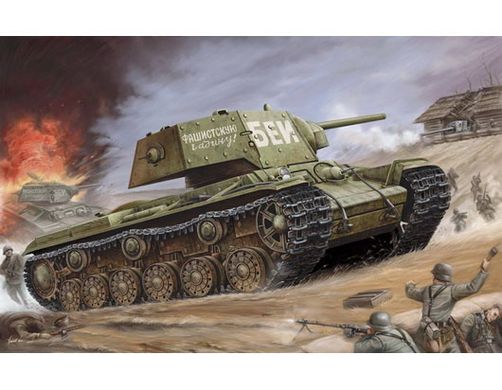 Prefab model 1/35 tank KV-1's Ehkranami Trumpeter 00357