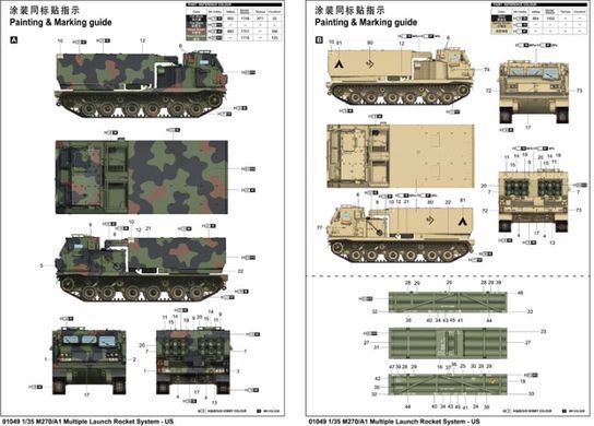 Сборная модель 1/35 ракетная система M270A1 Trumpeter 01049