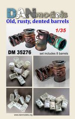 Prefab model 1/35 rusty, crumpled, burnt barrels, resin (set of 8) DAN Models 35276