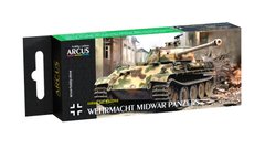 Набор акриловых красок Wehrmacht Midwar Panzers Arcus A2098