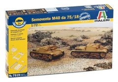 Assembled model 1/72 set of two models of self-propelled gun Semovente M40 75/18 Italeri 7519