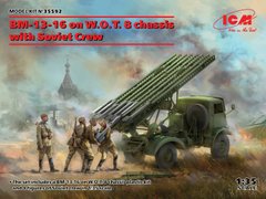 Assembled model 1/35 BM-13-16 on W.O.T chassis. 8 with the Soviet calculation ICM 35592