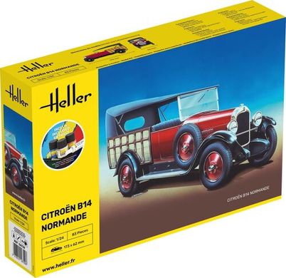Prefab model 1/24 car Citroen B14 Normande Starter kit Heller 56729