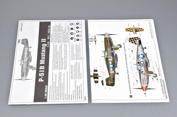 Assembly model 1/32 aircraft North American P-51B Mustang Trumpeter 02274