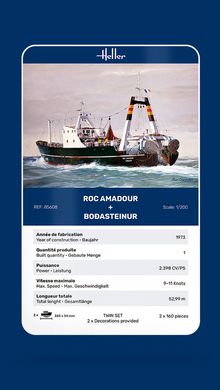 Збірна модель 1/200 кораблі Roc Amadour + Bodasteinur Twinset Heller 85608