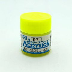 Acrylic paint Acrysion (N) Fluorescent Yellow Mr.Hobby N097
