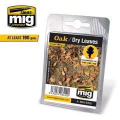 Макетные листья сухой дуб для диорам Oak – Dry Leaves Ammo Mig 8402