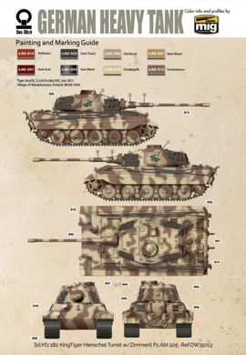 Assembled model 1/35 tank PzKpfwg. VI Ausf.B Tiger II Sd.Kfz.182 - s.Pz.Abt.505 Das Werk DW35013
