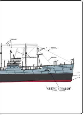 Prefab model 1/400 Collection Historique Task Force Ravitaillement à la Mer Heller 81092