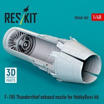 Масштабна модель 1:48 сопло двигуна F-105 Thunderchief для комплекту Hobby Boss 3D Reskit RSU48-0583