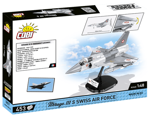 Учебный конструктор самолет Mirage IIIS Swiss Air Force COBI 5827
