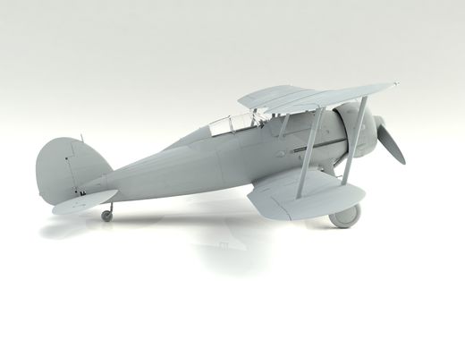 Сборная модель 1/32 самолет Gloster Gladiator Mk.I с британскими пилотами в тропической униформе ICM 32043
