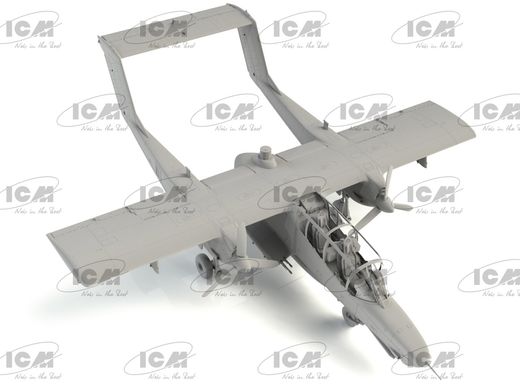 Assembled model 1/48 OV-10D+ Bronco, American strike aircraft ICM 48301