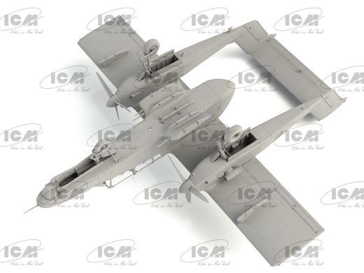Assembled model 1/48 OV-10D+ Bronco, American strike aircraft ICM 48301