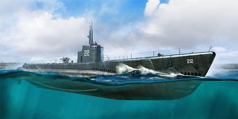 Assembled model 1/350 submarine USS Gato SS-212 1941 Hobby Boss 83523