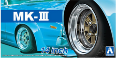 Комплект колес 1/24 Felgi Mk III (4H) 14inch Aoshima 05389, В наличии