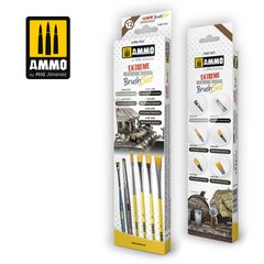 Набор кистей для везеринга и диорам (Extreme Weathering Diorama Brush Set) Ammo Mig 7612