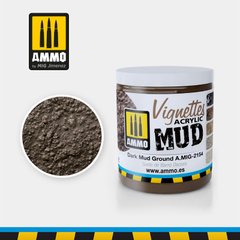 Диорамная паста для имитации темной грязи Acrylic Mud Dark Mud Ground Ammo Mig 2154