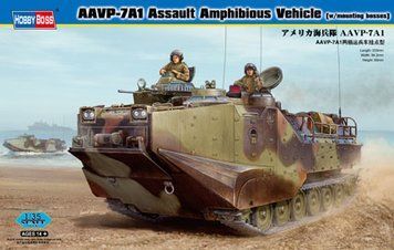 Assembled model 1:35 armored personnel carrier AAVP-7A1 Assault Amphibious Vehicle Hobby Boss 82413
