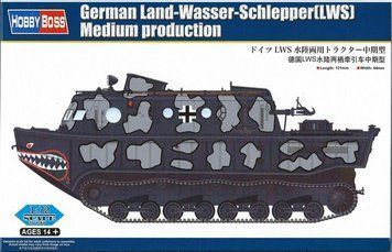Assembled model 1:72 amphibian German Land-Wasser-Schlepper medium production Hobby Boss 82919