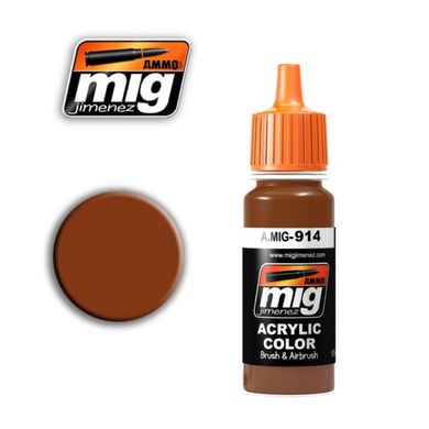 Acrylic paint Bright red-brown (Red Brown Light) Ammo Mig 0914